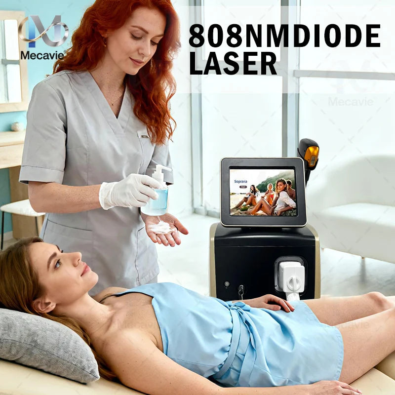 Professional Diode Ice Titanium Laser Hair Removal Machine Portable 808 830 755 940 1064 Device 5Waves Permanent Removal