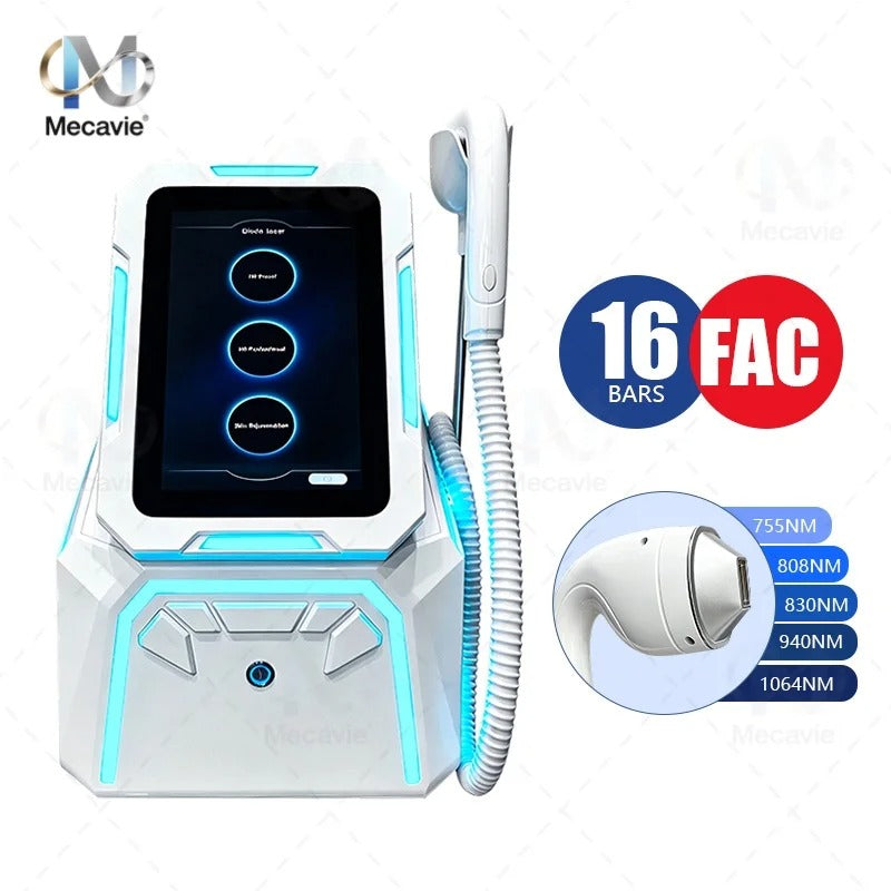 Upgraded Mecavie 5000W Hair Removal Diode Laser 10 Bars FAC Collimation 5Waves Sapphire Ice Painless Permanent Beauty Salon Unit