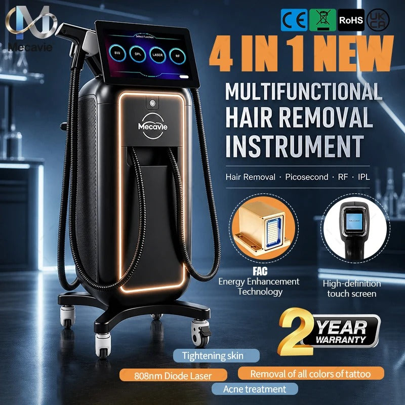 4 IN 1 Soprano Titanium Ice Platinum RF Diode 755 808 830 940 1064nm 5 Wave Laser ND:YAG Machine Painless Hair Removal Machine 200 sold