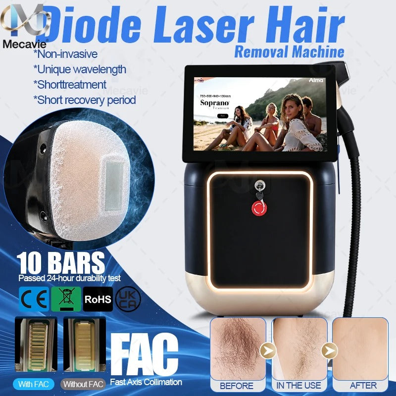 Ice Cooling Painless Diode Laser Hair Removal Machine 2026 New 5‑Waves 755 808 830 940 1064nm Professional Salon Epilation new 30 sold