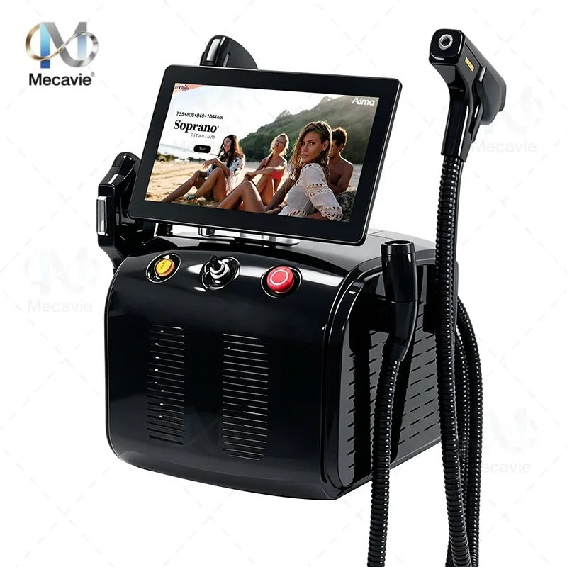 4000W 4 In 1 Soprano Titanium FAC Diode Laser 755/808/940/1064nm Permanent Hair Removal IPL Tattoo Removal Salon Machine