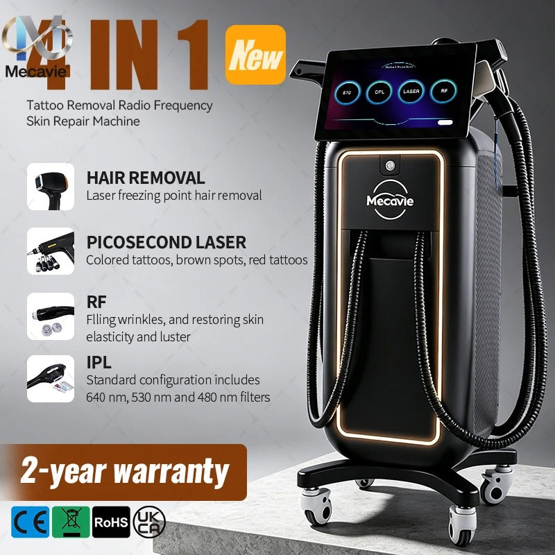4 IN 1 Soprano Titanium Ice Platinum RF Diode 755 808 830 940 1064nm 5 Wave Laser ND:YAG Machine Painless Hair Removal Machine 200 sold