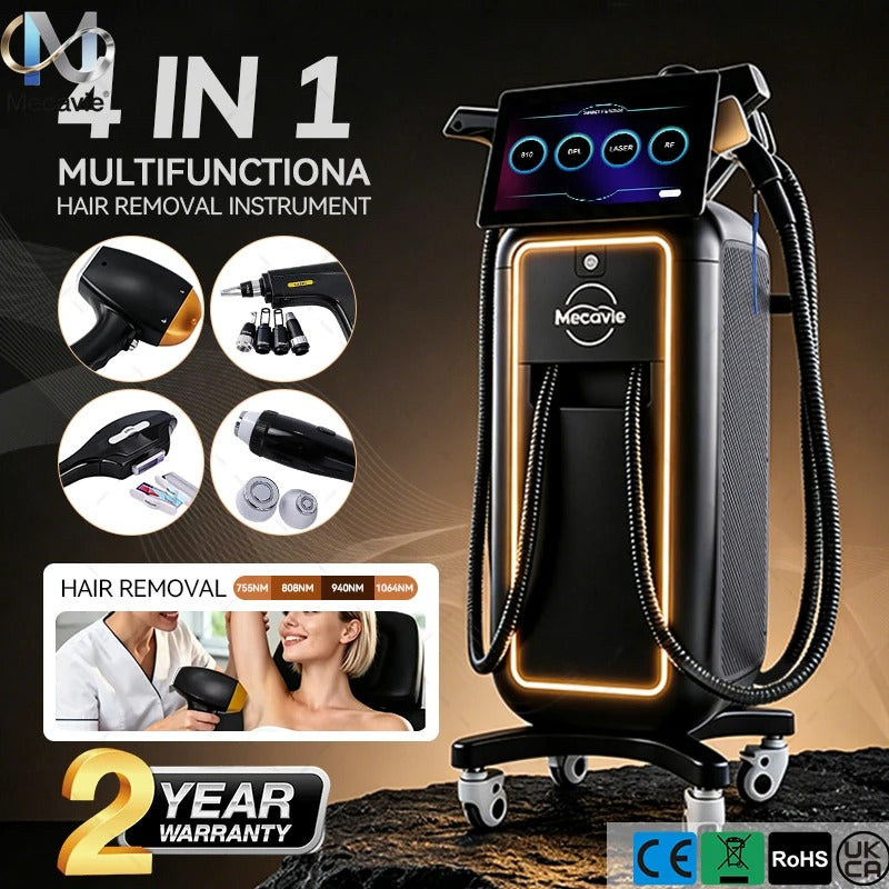 4 IN 1 Soprano Titanium Ice Platinum RF Diode 755 808 830 940 1064nm 5 Wave Laser ND:YAG Machine Painless Hair Removal Machine 200 sold
