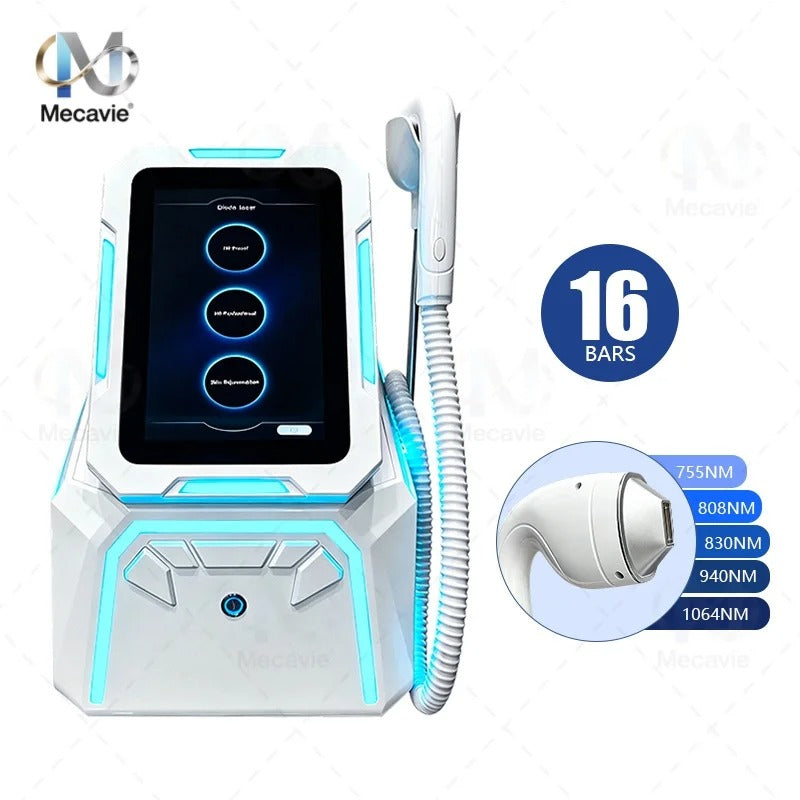 Upgraded Mecavie 5000W Hair Removal Diode Laser 10 Bars FAC Collimation 5Waves Sapphire Ice Painless Permanent Beauty Salon Unit